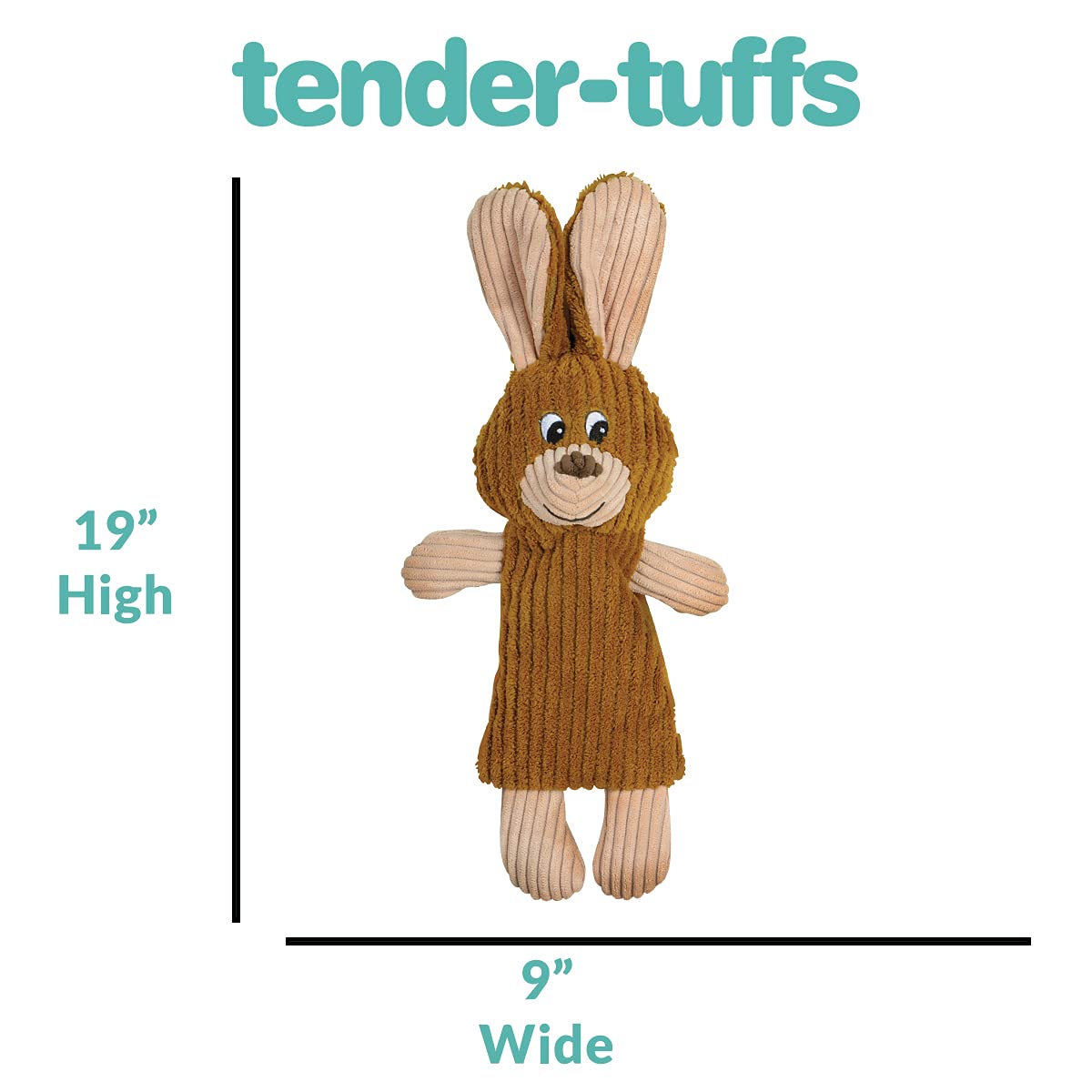 Snuggle Puppy Tender-Tuffs - Water Bottle Cruncher with Crinkle Action - No Squeaker Whisper Rabbit Bottle Cover Dog Toy