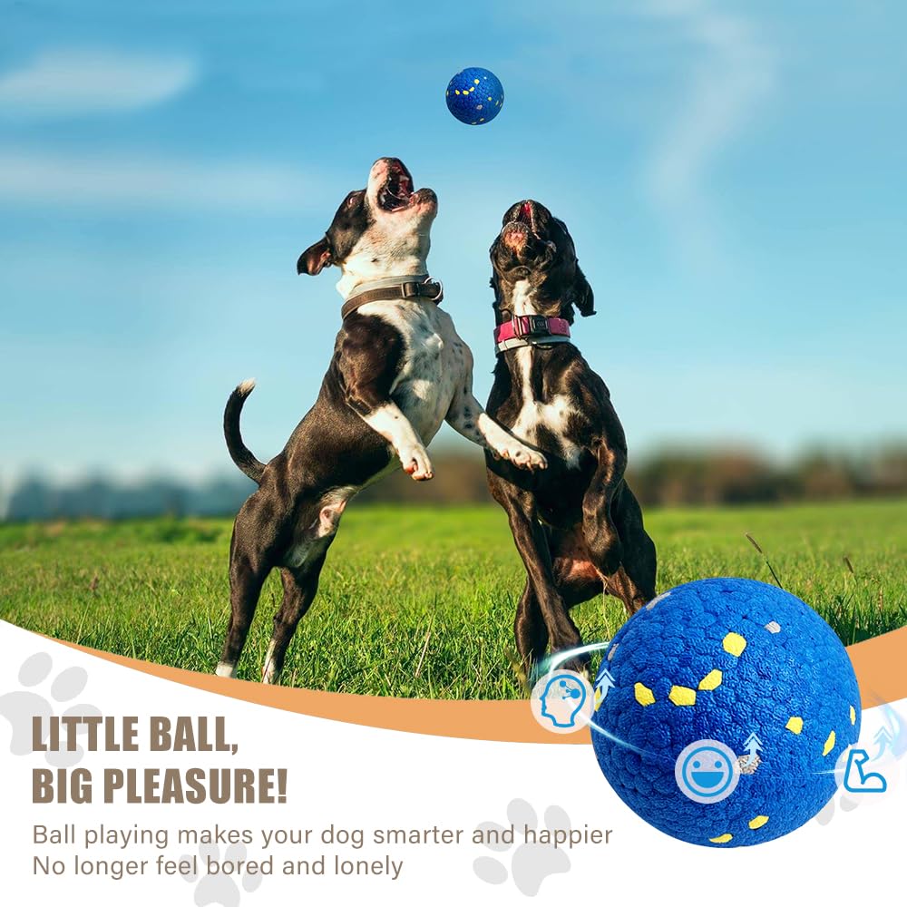 Hisukoy Dog Balls Dog Tennis Balls For Aggressive Chewers, Indestructible Bouncy Floating Teething Chew Toys For Dogs To Fetch