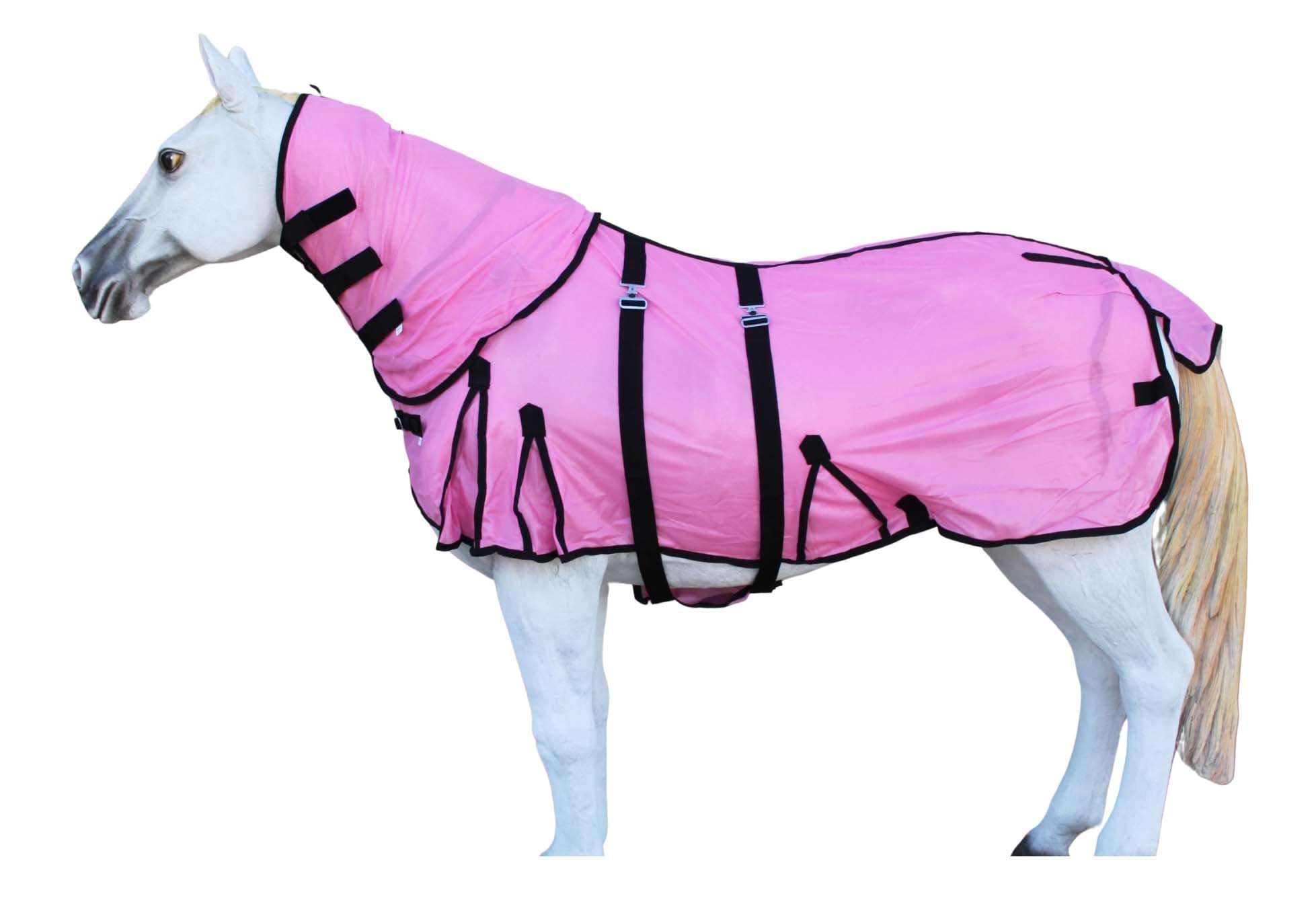 Challenger Horse Mesh Summer Fly Sheet Spring Airflow Neck Pink 73128