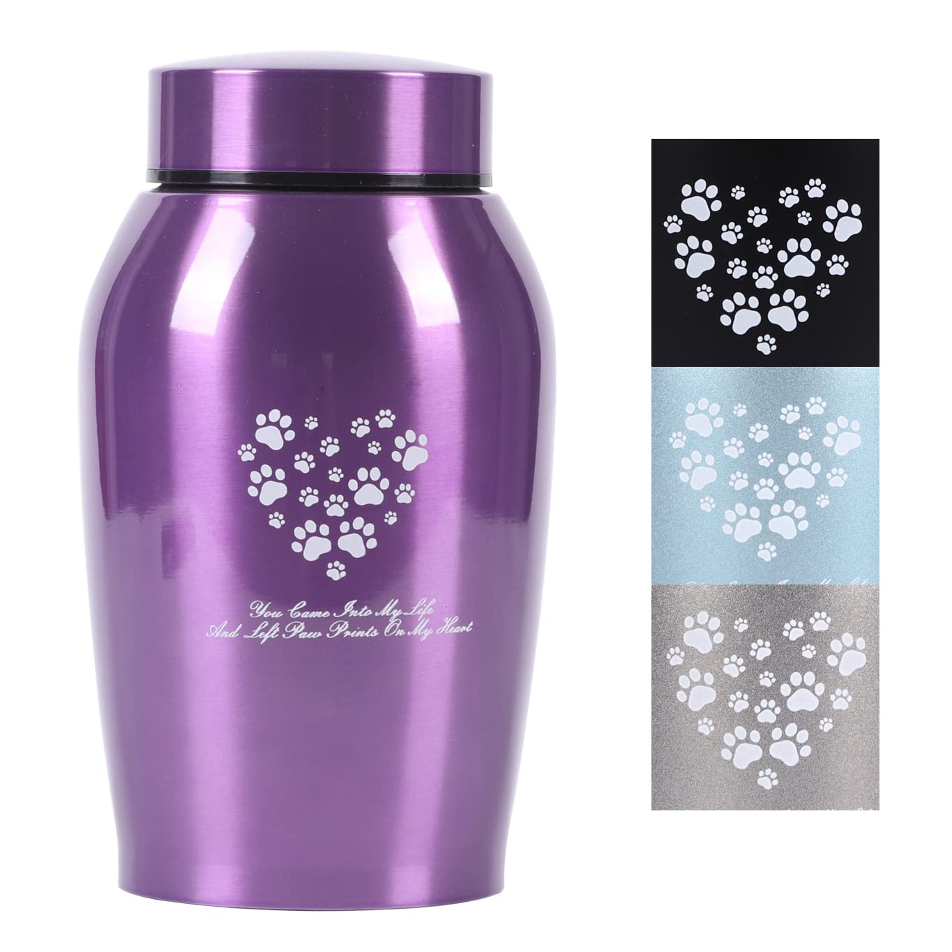 Stainlee Steel Pet Urns,Premium Urns For Dog And Cat Ashes,Paws Engraved Dog Urn For Ashes,Cat Creamtion Urn For Ashes,Pet Urn F