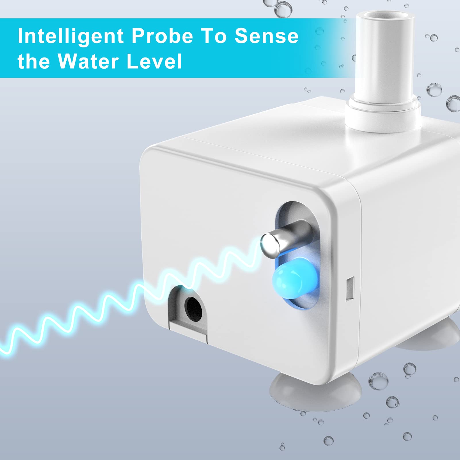 Npet Pet Water Fountain Auto Shut-Off Pump With Led Light For Wf020/Wf050 Cat Fountain