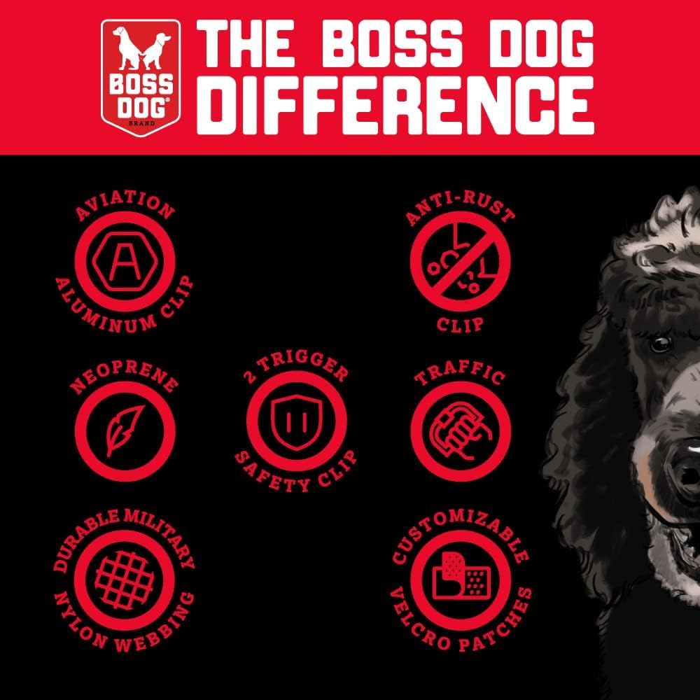 Boss Dog Tactical Leash, Blue, 6 Ft