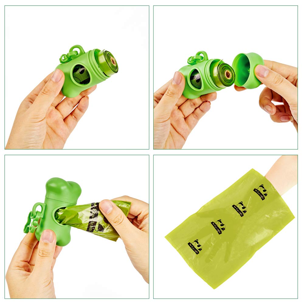 Dog Poop Bags, 60 Rolls / 900 Count Dog Waste Bags with Dispenser and Leash Clip, Unscented, Extra Thick and Strong Poop Bags fo