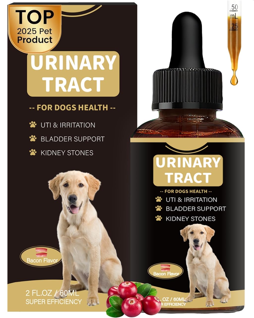 Dog UTI Treatment - Cranberry Supplement Drops for Dogs UTI - Urinary Tract Infection Treatment Medicine, Helps with Bladder & K