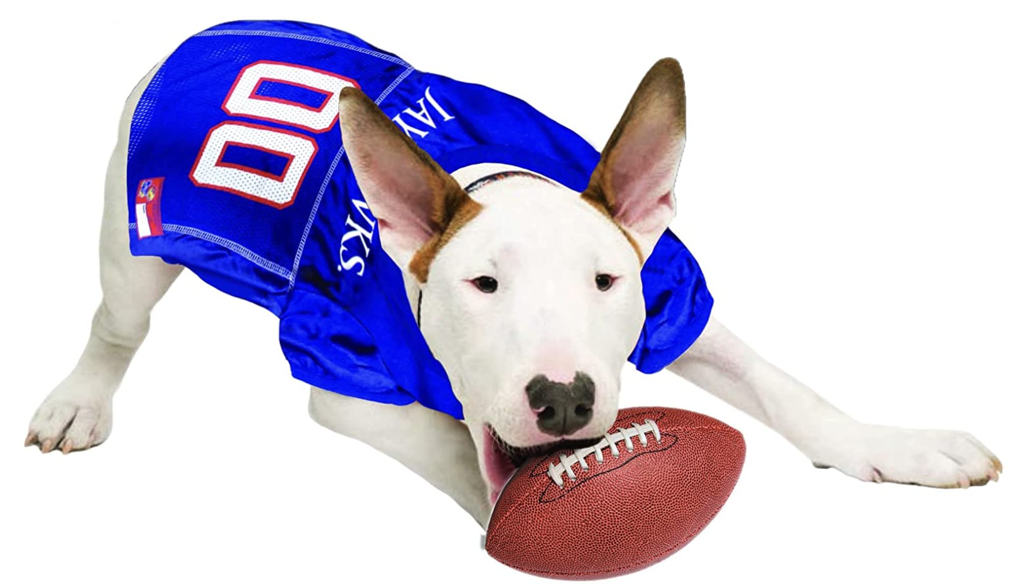 Pets First NCAA College Kansas Jayhawks Mesh Jersey for DOGS & CATS, X-Large. Licensed Dog Jersey with your Favorite Football/Ba