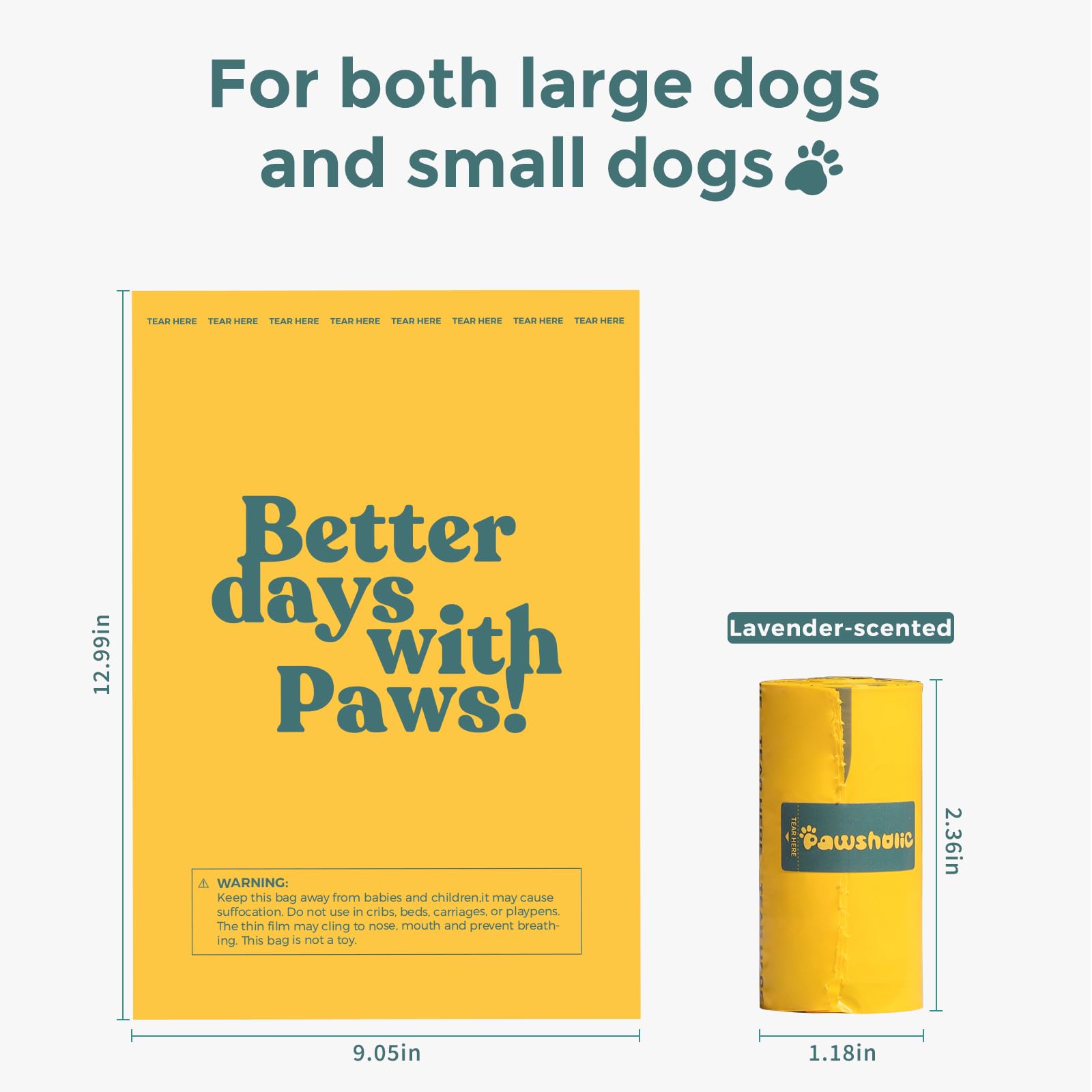 Dog Poop Bags Rolls Biodegradable Thickened Leak Proof Waste Bags -600 Count 40 Rolls - Cornstarch Based Doggie Poop Bag For Sma