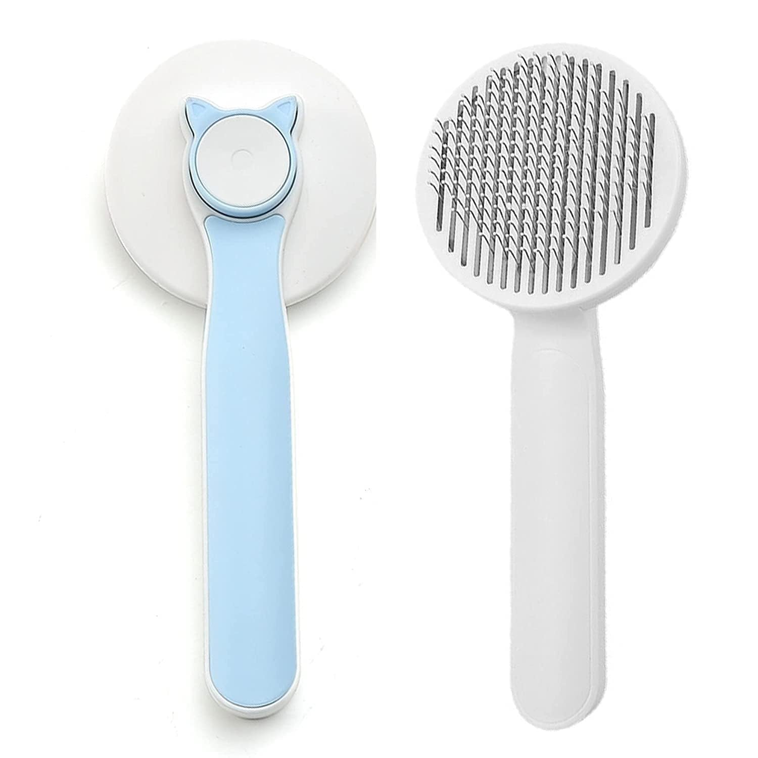 Malukta Dog Comb Brush Pet Grooming Brush Self Cleaning Slicker Brush For Dogs And Cats Pet Grooming Tool Dog Hair Cleaner Brush