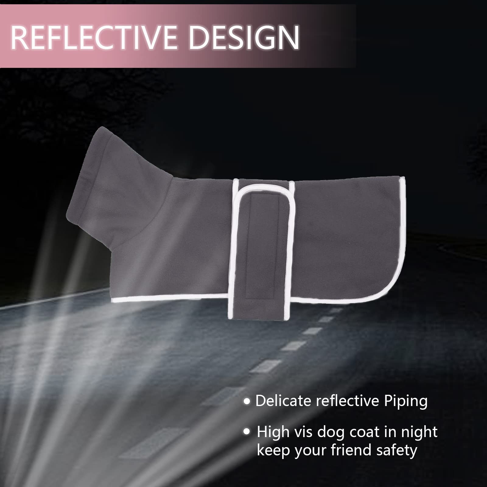 Dog Jacket, Dog Coat Perfect For Dachshunds, Dog Winter Coat With Padded Fleece Lining And High Collar, Dog Snowsuit With Adjustable Bands-Gray-L