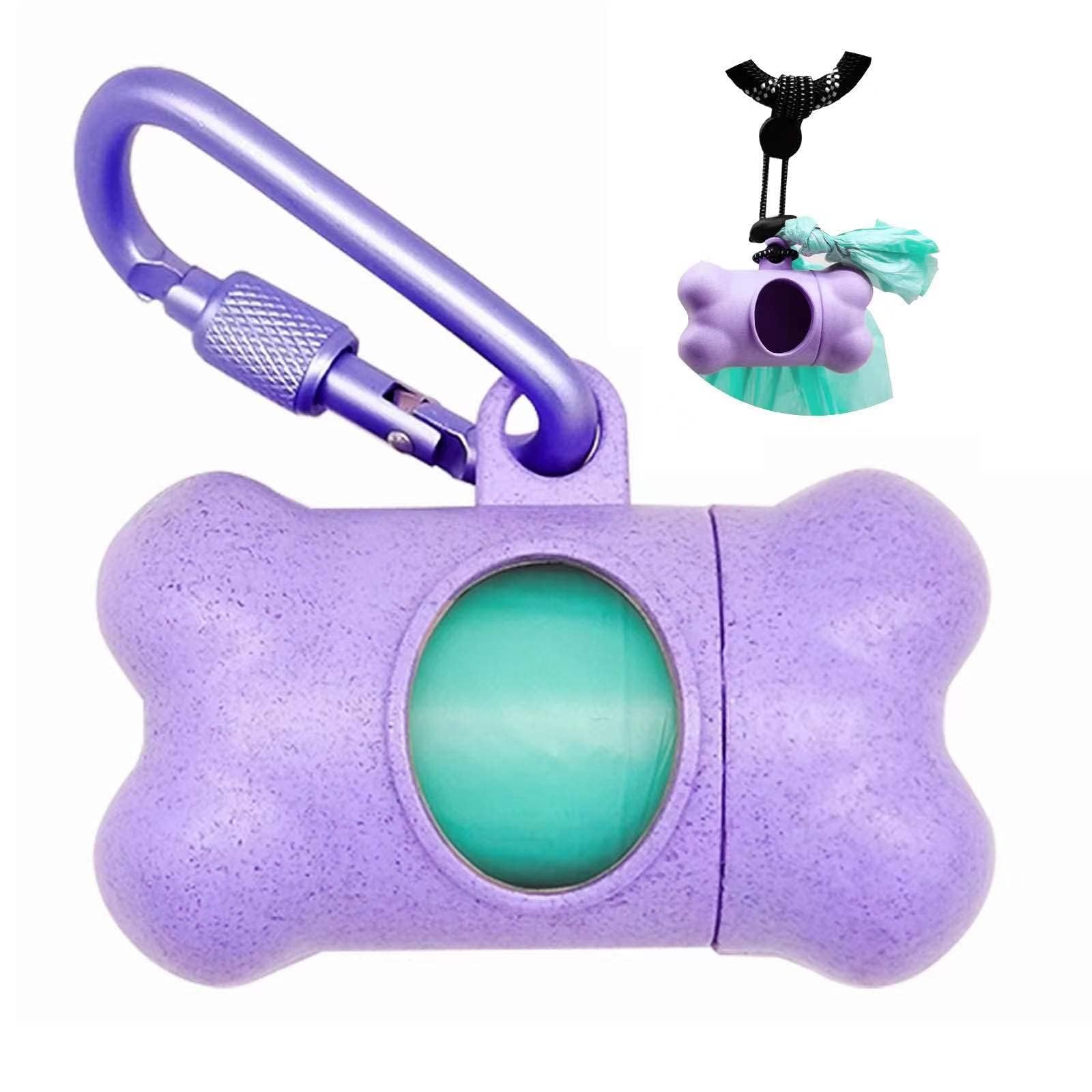 Yuchiya Dog Poop Pickup Bags Holder Dispenser With Standard-Sized Leak-Proof Scented Doggy Waste Bags And Carabiner Hook And Loo