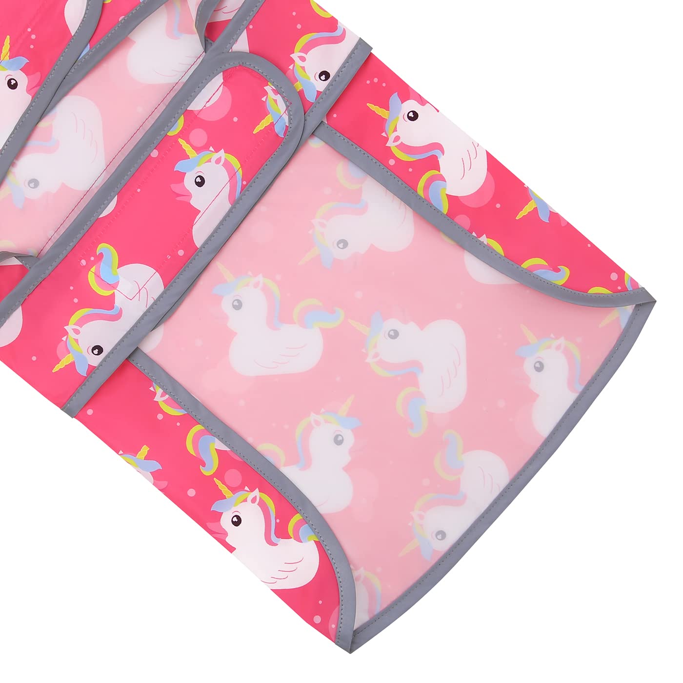 Hde Dog Raincoat With Clear Hood Rain Jacket Poncho For Small Medium Large Dogs Unicorn Ducks Pink - M