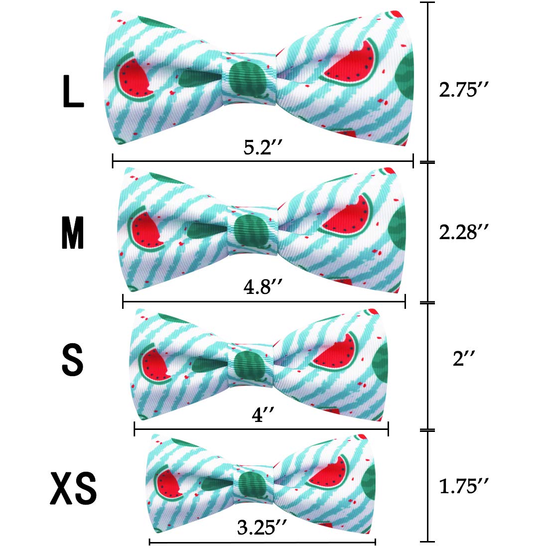 Azuza Bowtie Dog Collar, Stylish And Comfy Watermelon Dog Collar With Bow Tie For Small Dogs