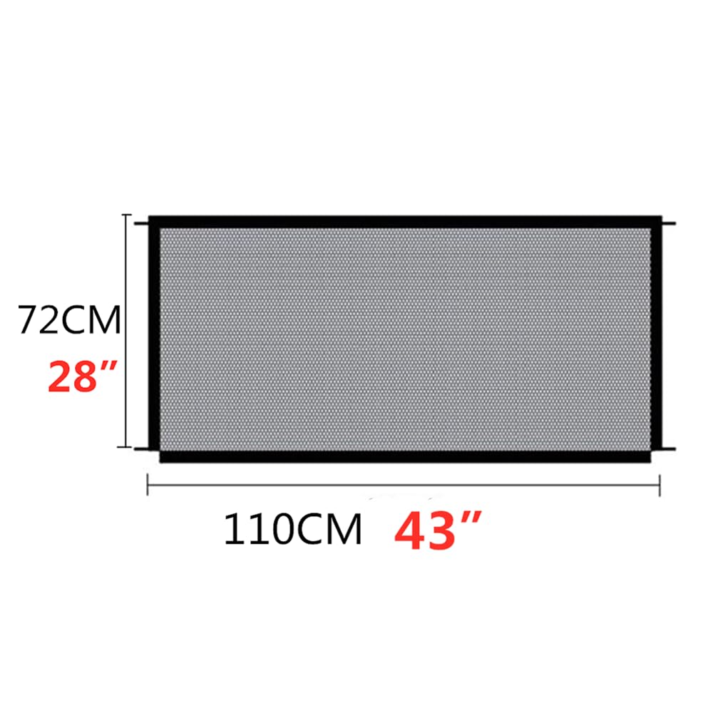 43  28    Magic Dog Gate,Magic Pet Gate For Stairs And Door, Mesh Dog Gates For The House Foldable Safety Isolation Fence,Indoor