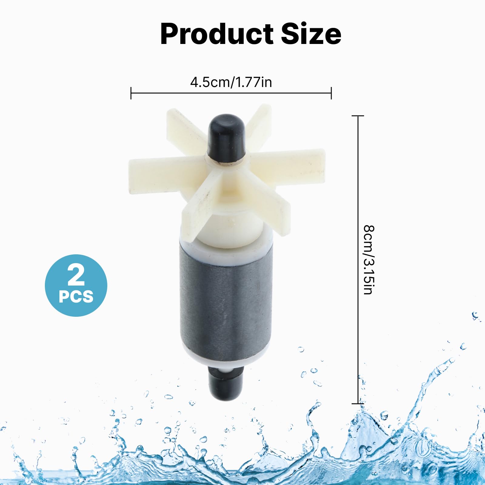 Kesoto 2 Pcs Aquarium Impeller Assembly Replacement For Canister Hw304B/404/704