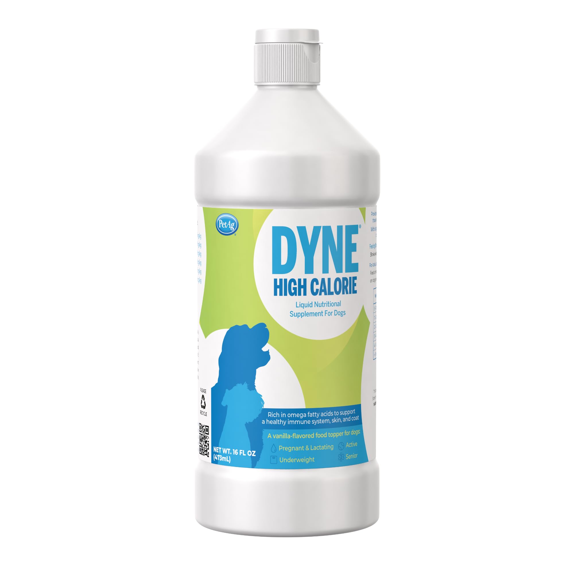 PetAg Dyne High Calorie Liquid Nutritional Supplement for Dogs & Puppies 8 Weeks and Older - 16 oz - Supports Performance and En