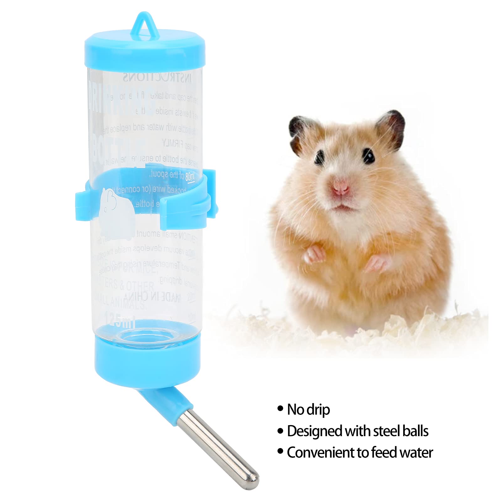 Heepdd Small Animal Water Bottle, Automatic No Drip Hamster Water Dispenser For Pet Dwarf Hamster Gerbil Rat Chinchillas Guinea
