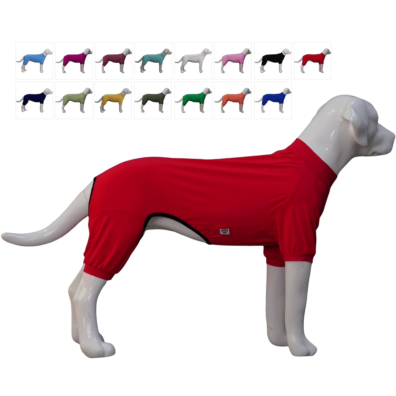 Lovelonglong Dog Jumpsuit With Uv Protection And Quick-Dry Fabric For Spring Summer Pet Pajamas Red L