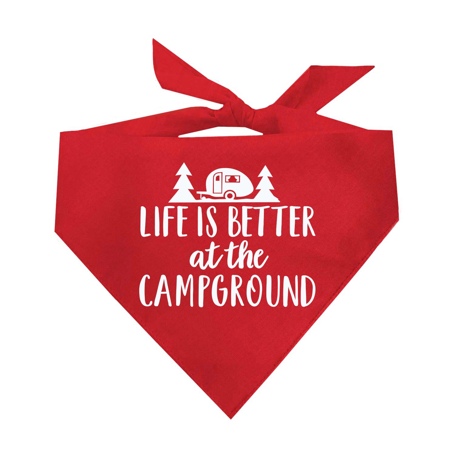 Life Is Better At The Campground Dog Bandana (Red, Xs 564)
