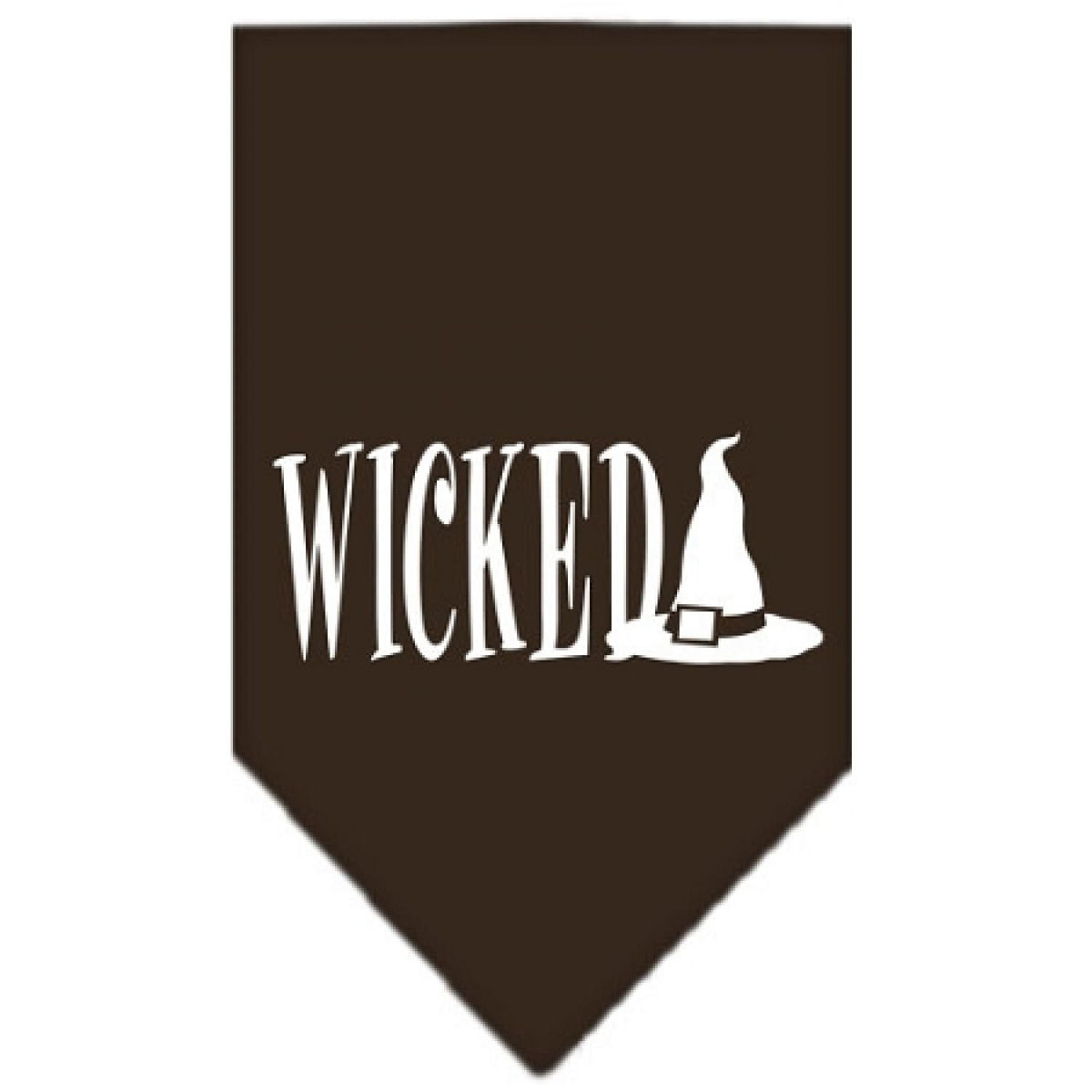 Halloween Pet and Dog Bandana Screen Printed, &quot;Wicked&quot; Cocoa Large