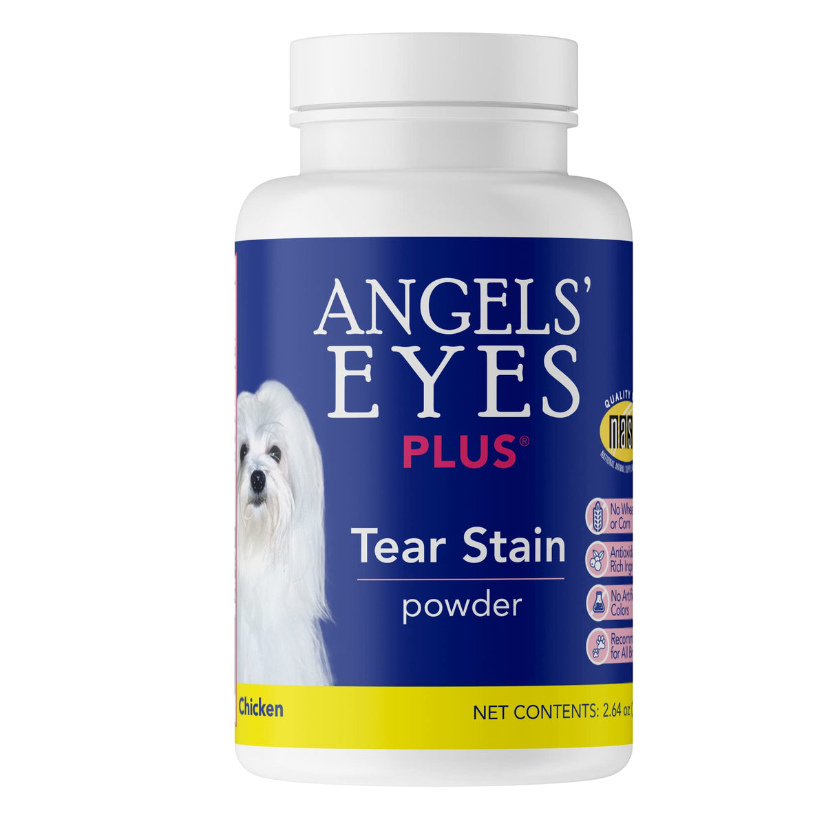 Angels Eyes Plus Tear Stain Prevention Chicken Powder For Dogs  All Breeds  No Wheat No Corn  Daily Support For Eye Health  Prop