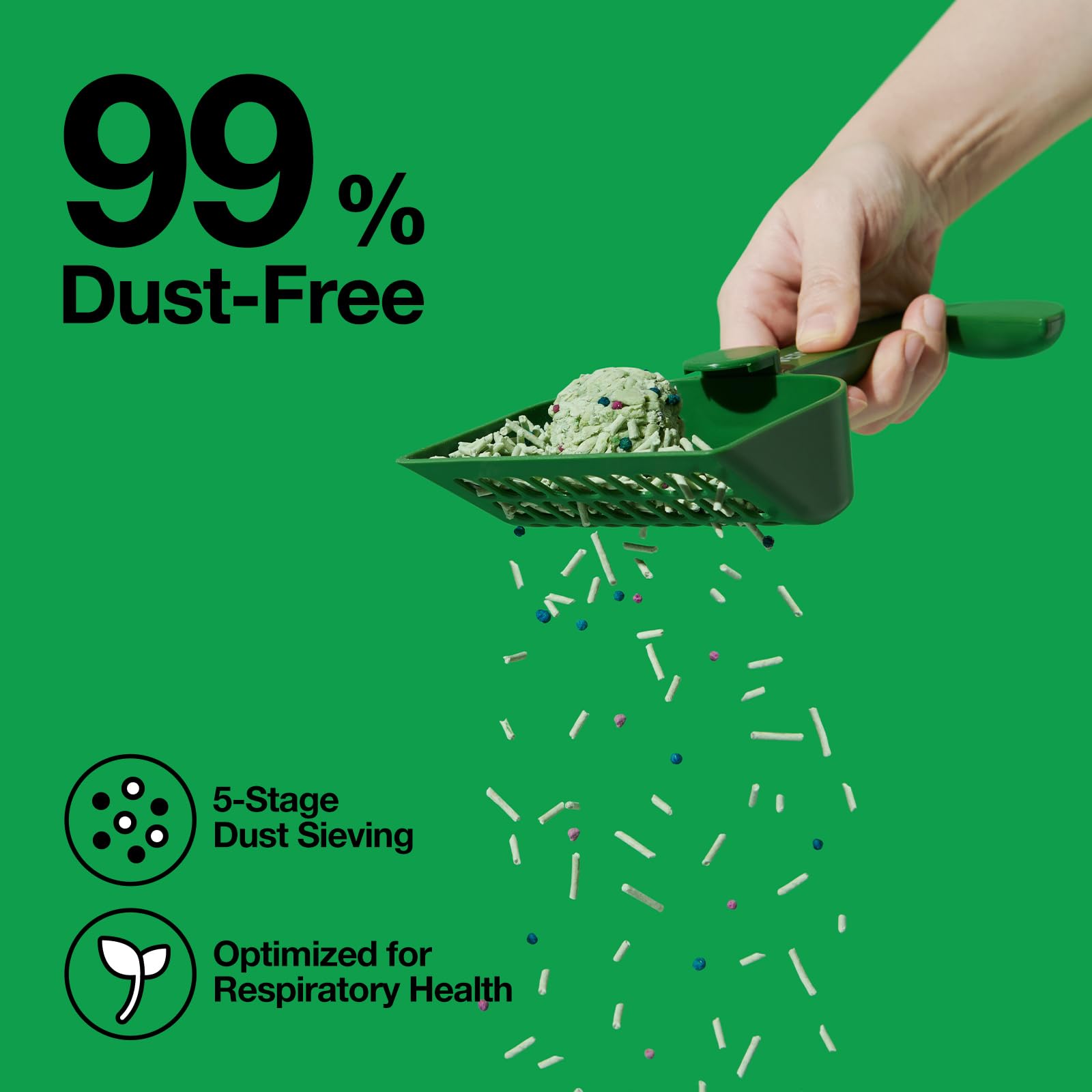 Vetreska Tofu Cat Litter,Natural Kitty Litter Strong Clumping Flushable Cat Litter Pellets Ultra Absorbent,Odor Control,Dust-Fre