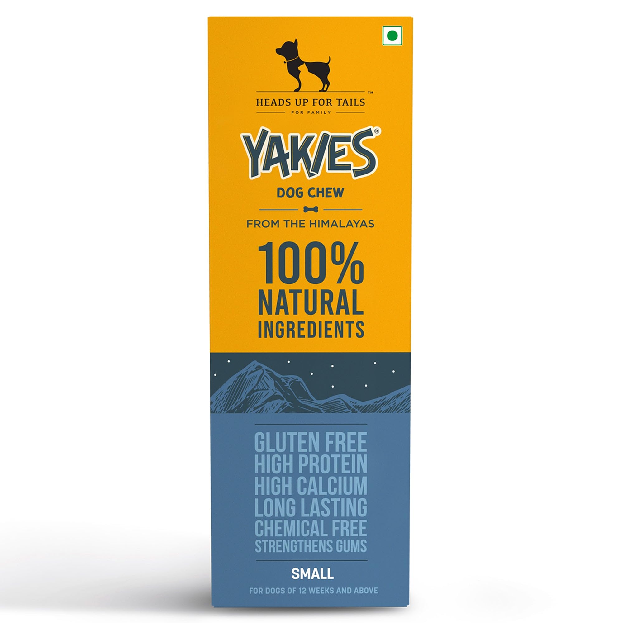 Yakies By Huft Vegetarian Natural Dog Chew Bone  25 Gm, Small Size Healthy LongLasting Chew | High Protein Gluten Free Treat F