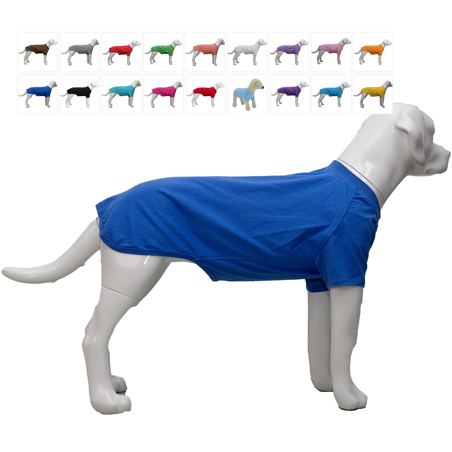 Lovelonglong Pet Clothing Dog Costumes Basic Blank T-Shirt Tee Shirts For Medium Large Dogs Blue Xxl+