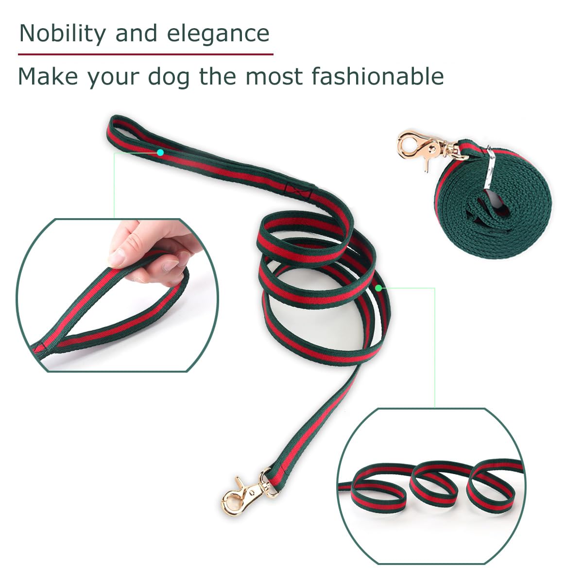 Premium Dog Collar, Cute Dog Collars Luxury Style, Durable Pet Collars And Dog Leash With Metal Buckle Safety For Puppy Small Do