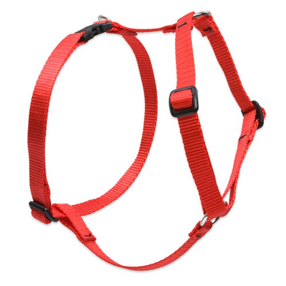 Lupinepet Basics 1/2' Red 12-20' Adjustable Roman Dog Harness For Small Dogs