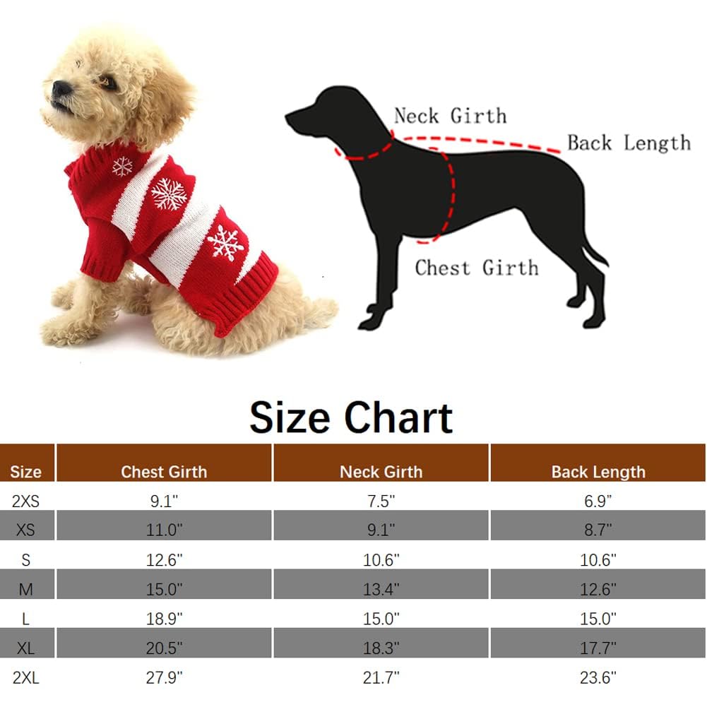 Nacoco Dog Snow Sweaters Snowman Sweaters Xmas Dog Holiday Sweaters New Year Christmas Sweater Pet Clothes For Small Dog And Cat (Snow,Xxs)