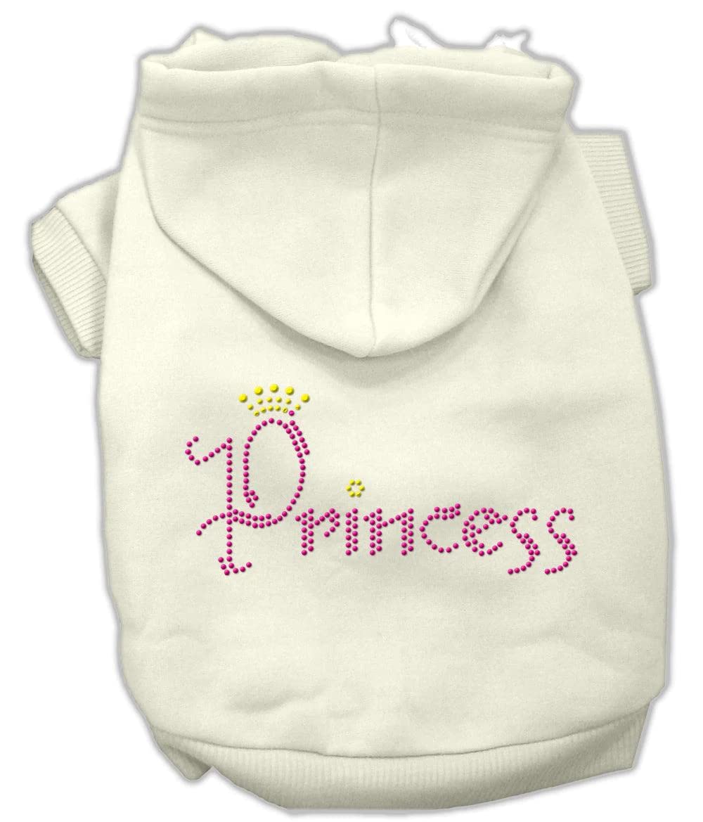 Mirage Pet Products Princess Rhinestone Hoodies, Size 10, Pink