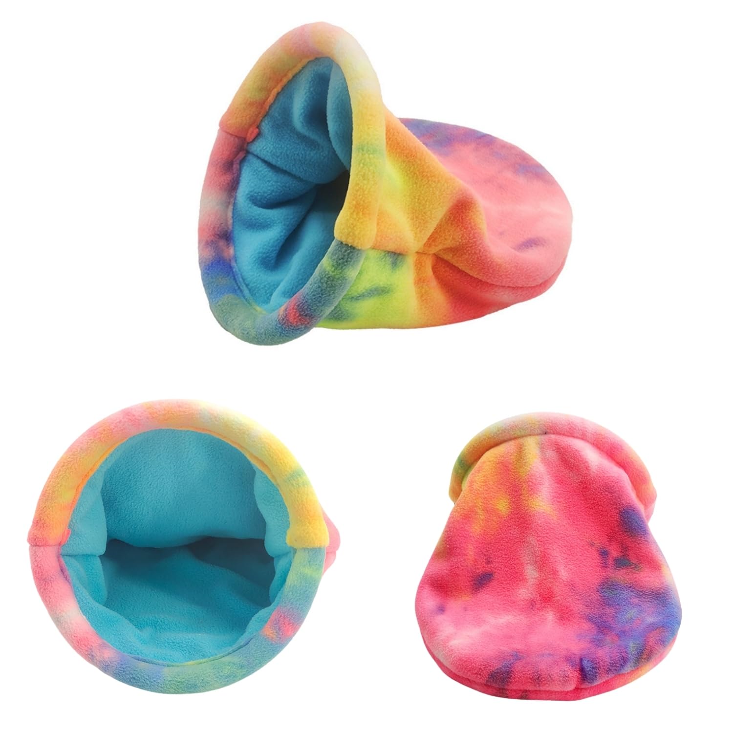 2 Pack Guinea Pig Snuggle Sack Soft Fleece Large Hideout Ferret Cozy Cave Hamster Sleeping Bag Small Animal Bed For Rabbit Bunny