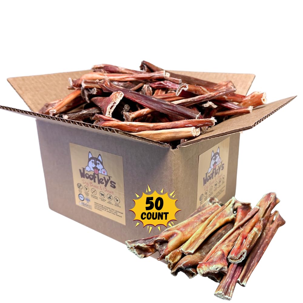 Woofley'S - Esophagus Stick (50 Count)- Gullet Sticks For Dogs - Safe Jerky Dog Chews -Easily Digestible Dog Jerky Bully Sticks