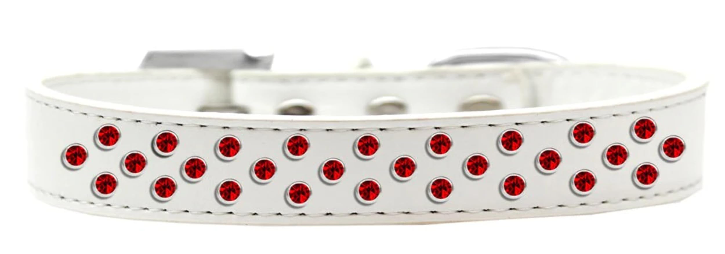 Dog, Puppy & Pet Fashion Collar, Red Crystal Rimsets Sprinkles Black 18