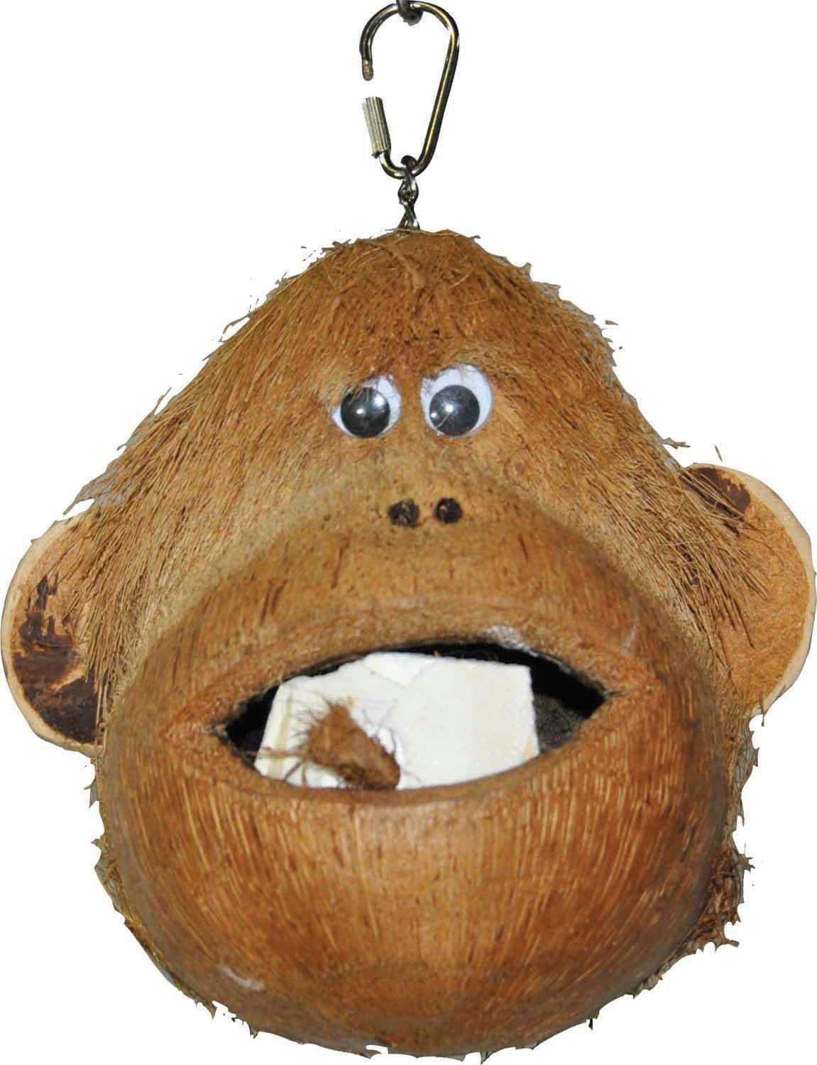 A&E CAGE COMPANY HB46581 Happy Beaks Coco Monkey Assorted Bird Toy, 6 by 6 by 6'', Brown