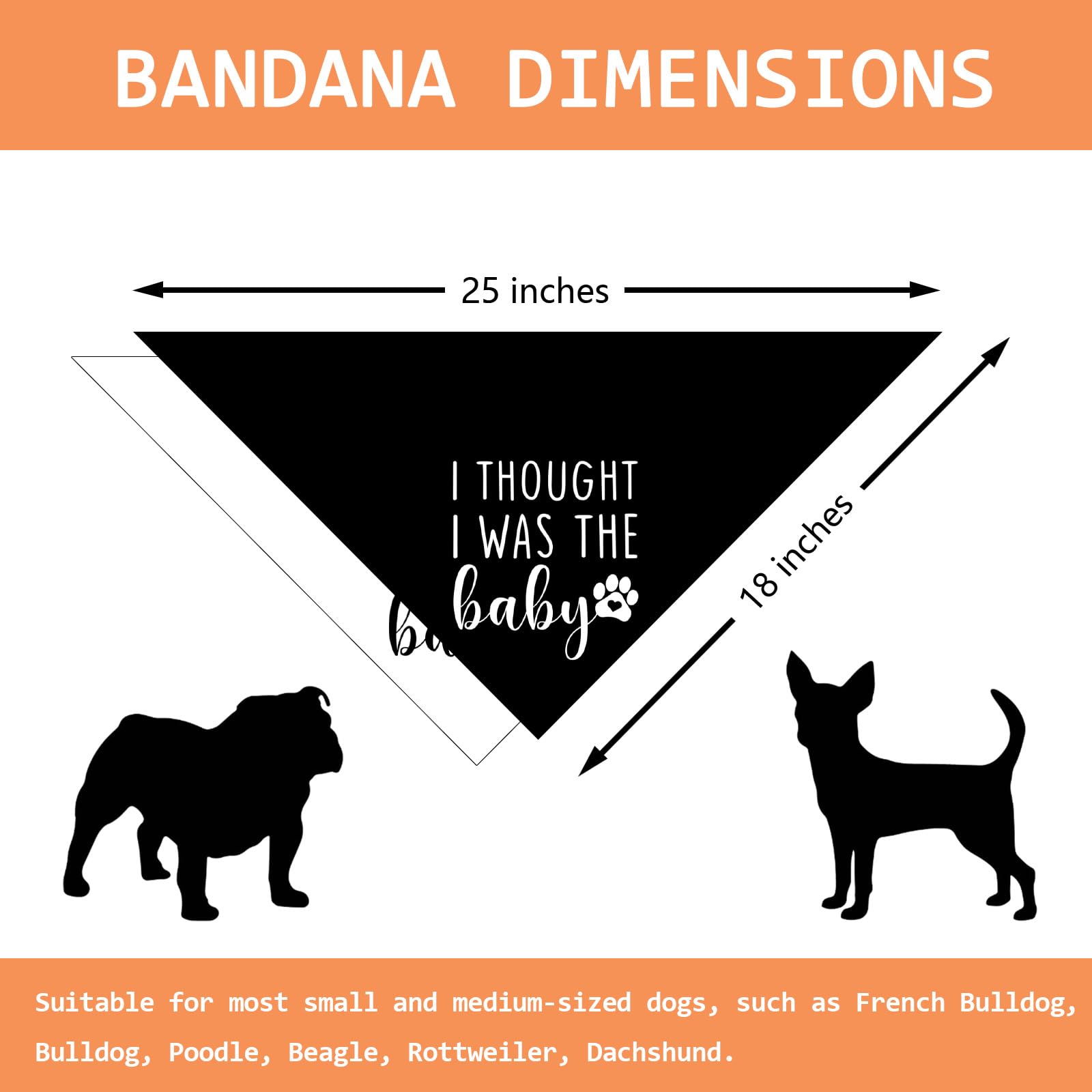 2 Packs I Thought I Was The Baby Dog Bandana Pregnancy Announcement Scarf Accessories Gender Reveal Bandana Baby Announcement Ph