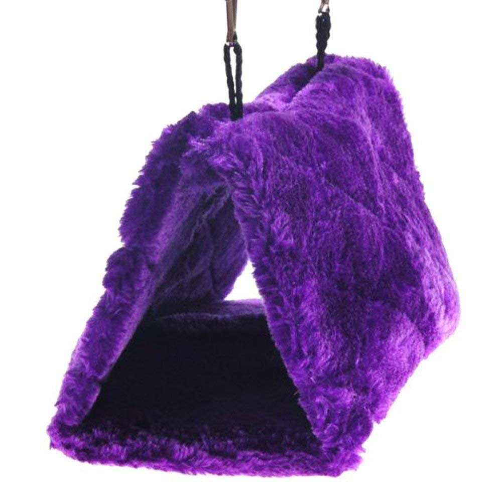 Pesp Pet Bird Nest Hammock Hanging Cave Cage Plush Snuggle Happy Hut Tent Bed (Small)