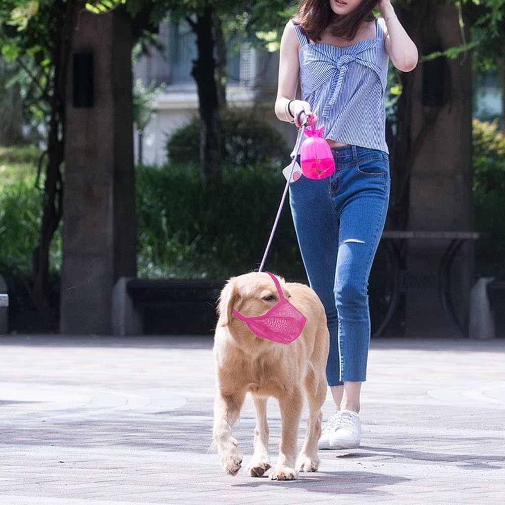 Miavers Dog Muzzle, Soft Mesh Covered Muzzles For Small, Medium, Large And X-Large Dogs, Muzzle With Adjustable Straps, Prevent