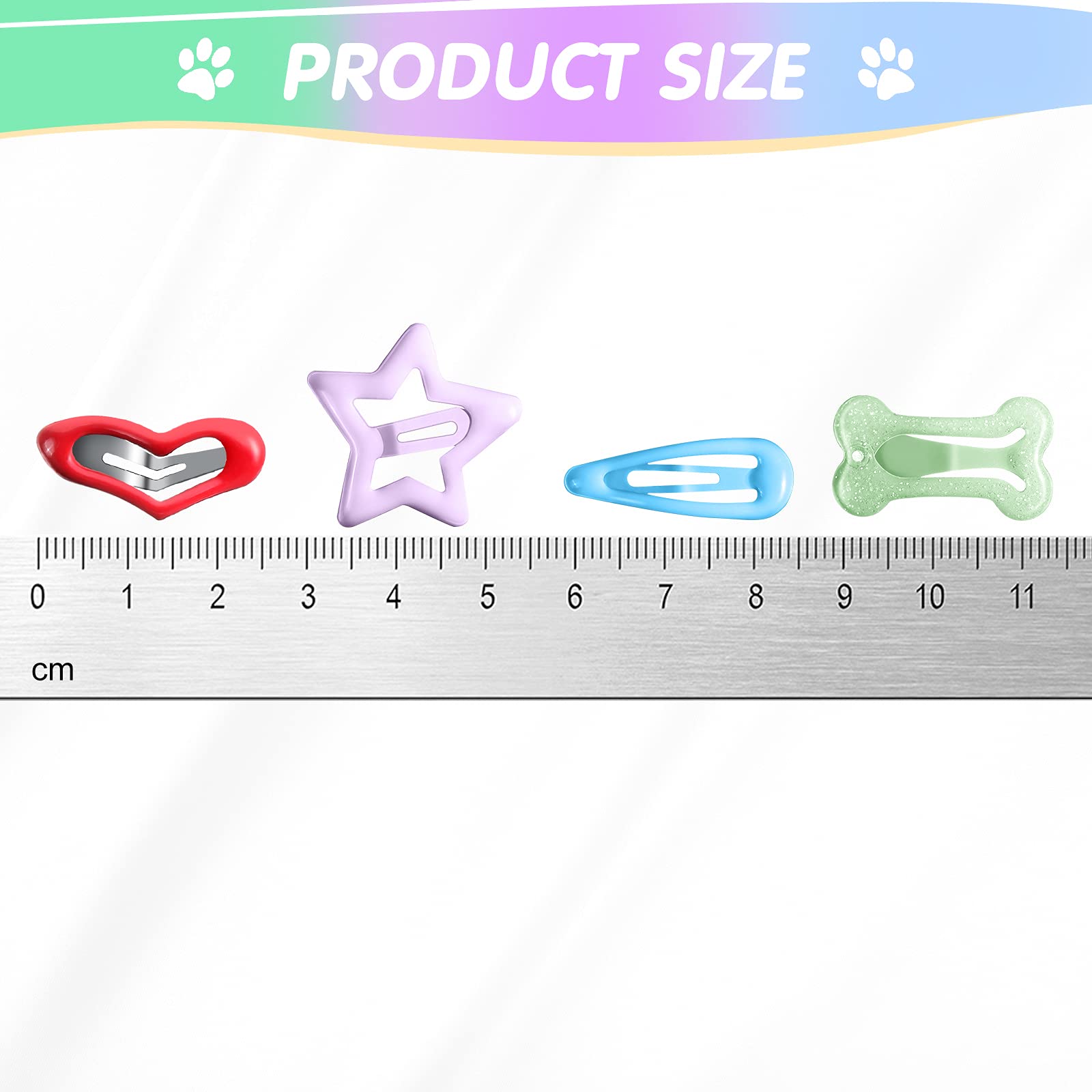 Mtlee 40 Pieces Dog Hair Clips Pet Hair Barrettes Grooming Products Small Snap Hair Clips Cute Pet Hairpin Headwear For Cat Puppy, 20 Pairs