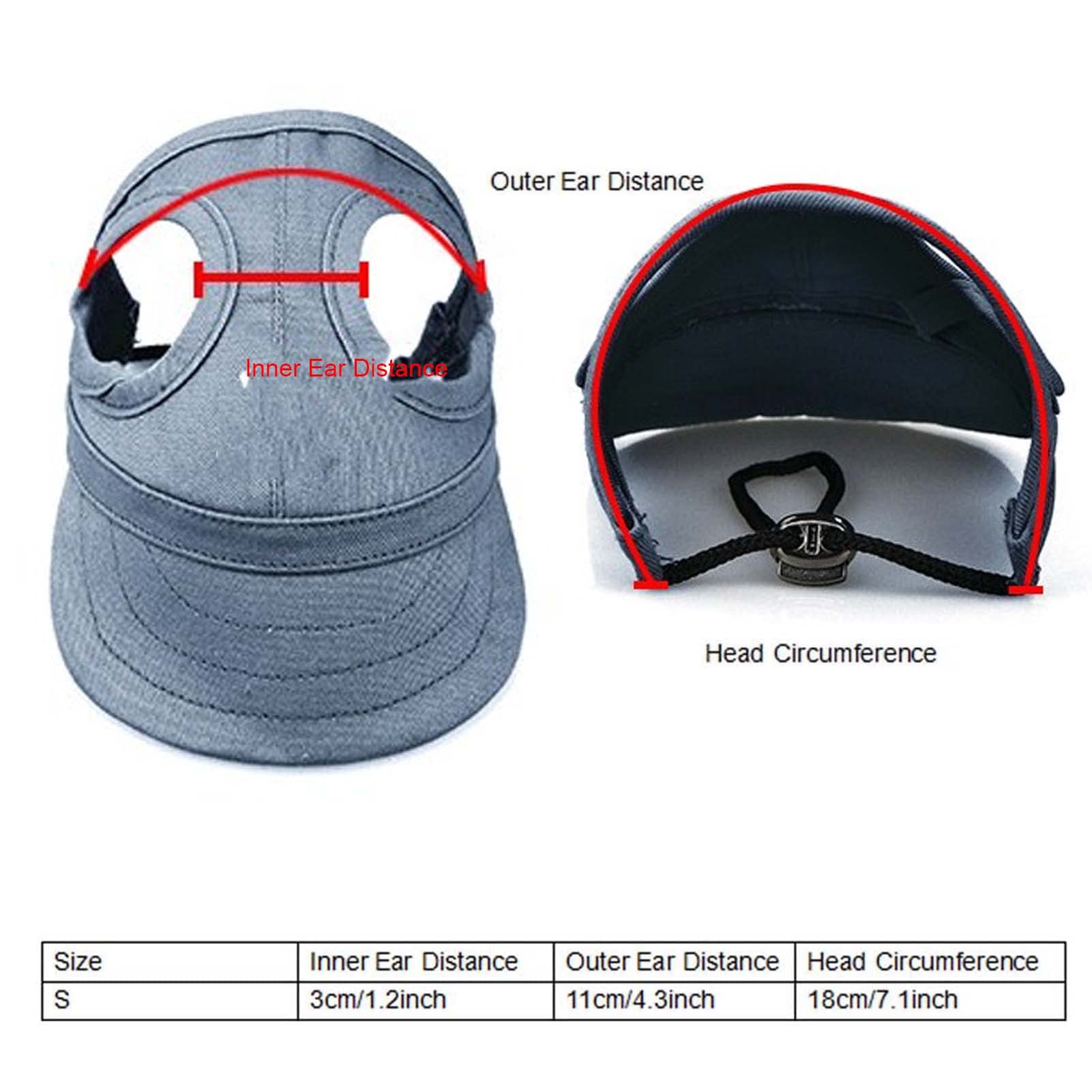 Pet Baseball, Dog Cat Outdoor Sunbonnet With Ear Holes Adjustable Ste Summer Pet Parent Child Hat(S)