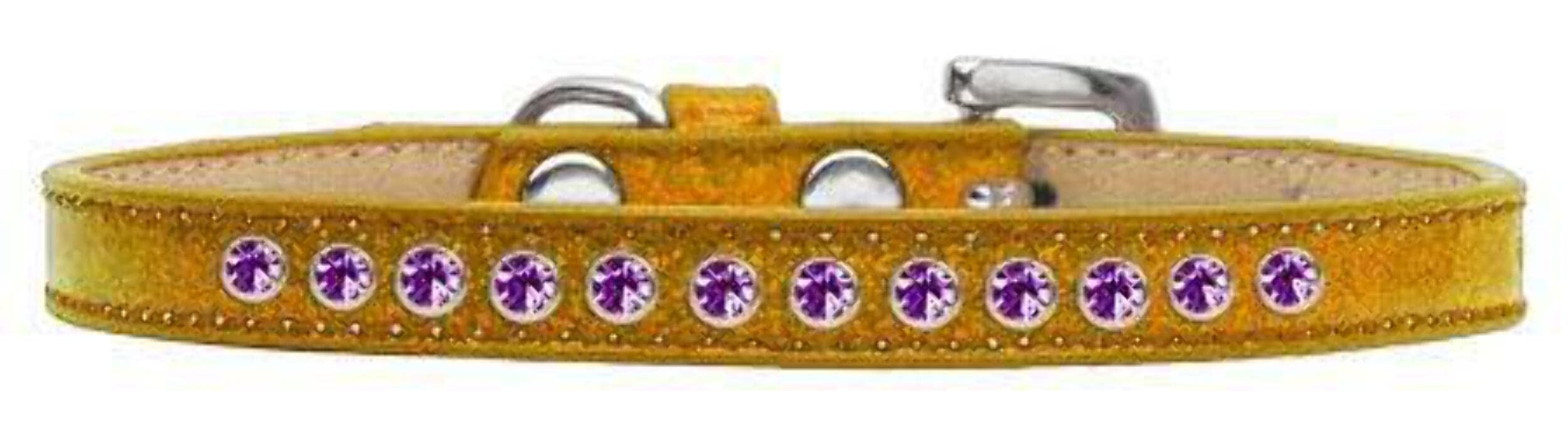 Dog, Puppy and Pet Ice Cream Collar, Purple Crystal Rimsets Orange 8