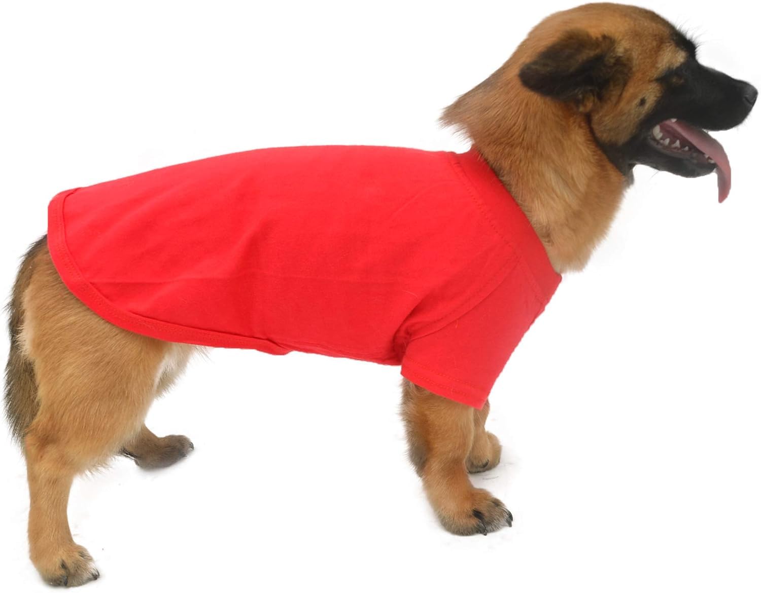 Lovelonglong Pet Clothing Dog Costumes Dachshund Clothes Blank T-Shirt Tee Shirts For Dachshund Dogs,Corgi 100% Cotton Red D-M