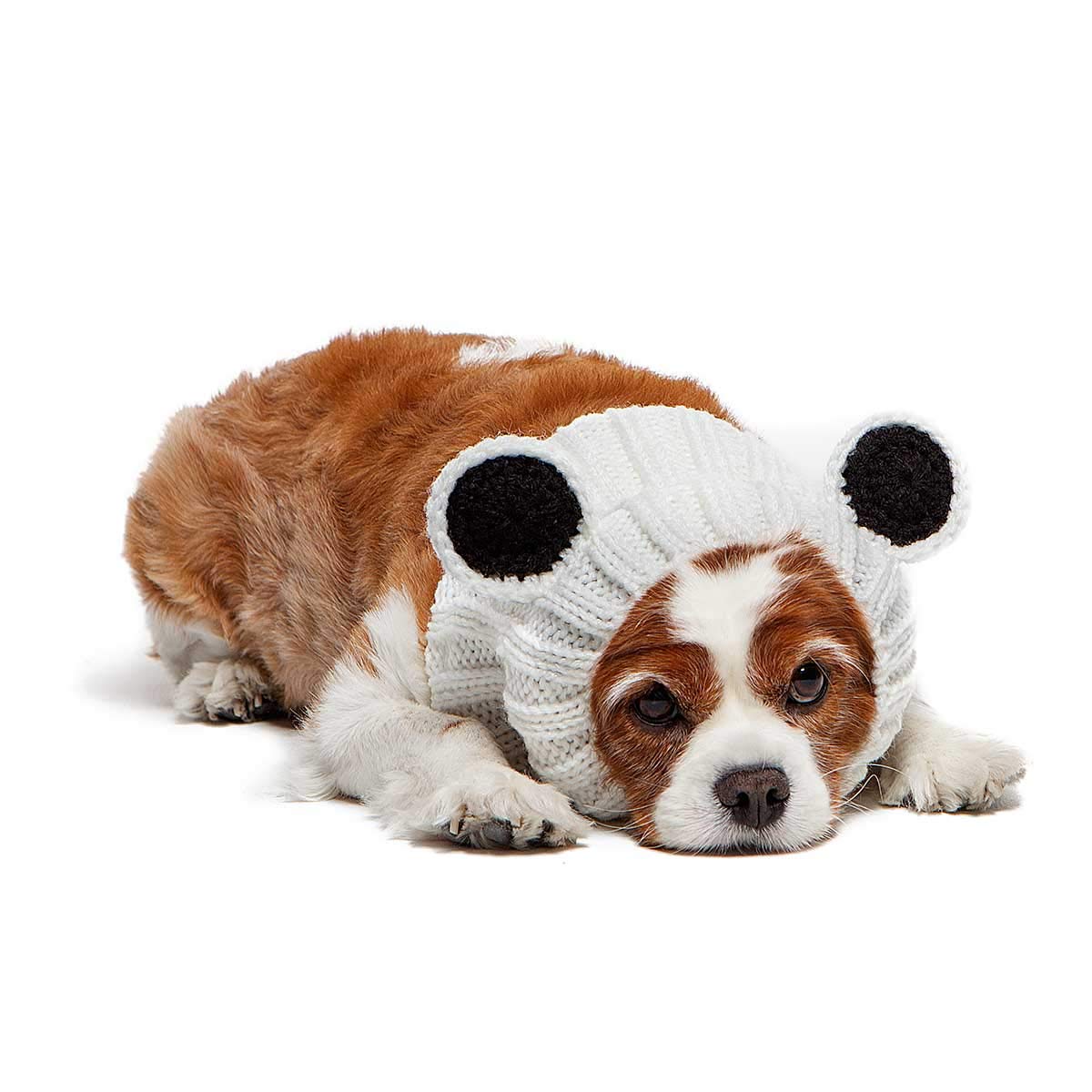 Zoo Snoods Panda Costume for Dogs- Warm No Flap Ear Wrap Hood for Pets, Kungfu Panda Dog Outfit for Winters, Halloween, Christma