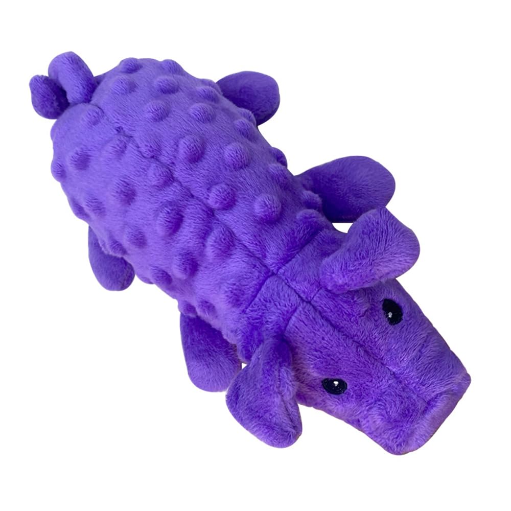 Hnqtjjs Squeaky Dog Toys Plush Dog Toy With Crinkle Paper Stuffed Durable Dog Chew Toys For Small Middle And Large Dogs Pig Purp
