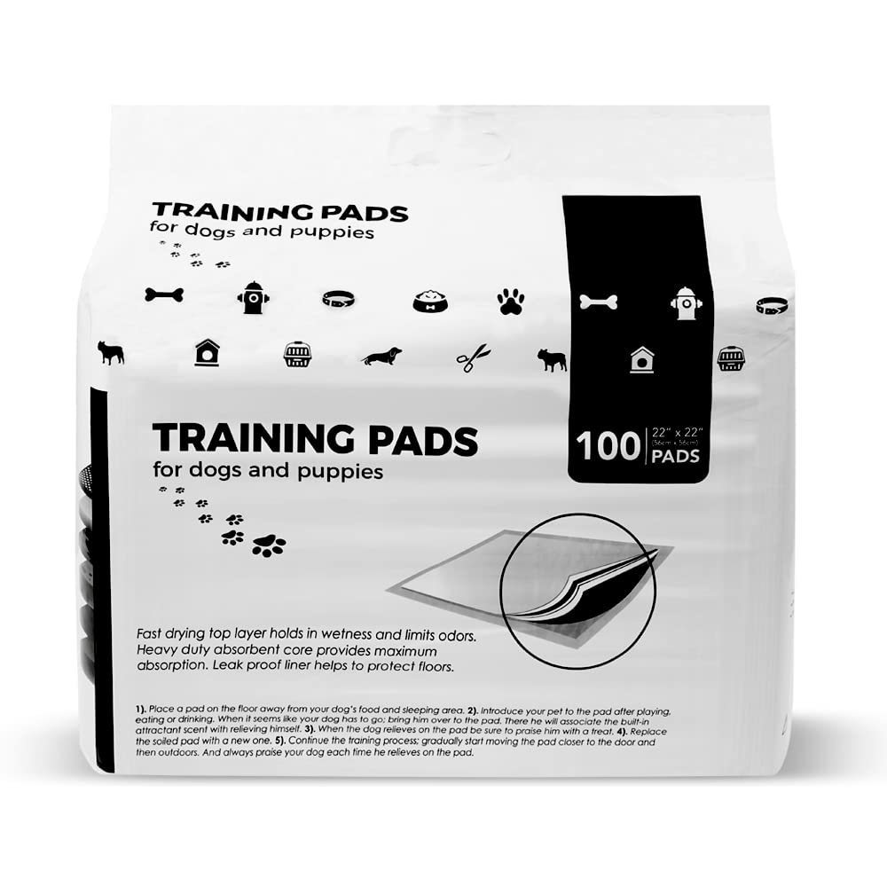 Bv Puppy Pads Leak-Proof 100 Count 22'X 22' | Pee Pads For Dogs Quick Absorb 6-Layer- Dog Pee Pads- Dog Pads 100 Pack- Potty Pads For Dogs- Puppy Pee Pads, Pee Pad Training Pads For Dogs, Pet Pee Pads