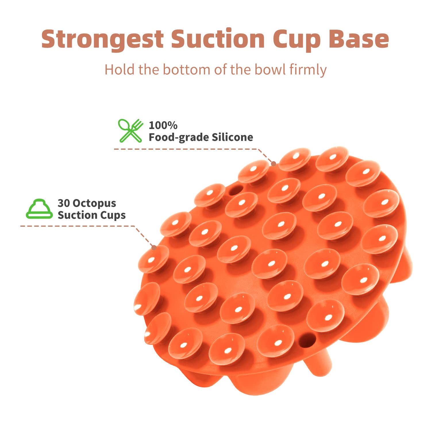 Jaoul Slow Feeder Dog Bowls Insert, Puzzle Slow Feeder With Octopus Suction Cups For Small Medium Large Size Dog Bowls (Medium(4