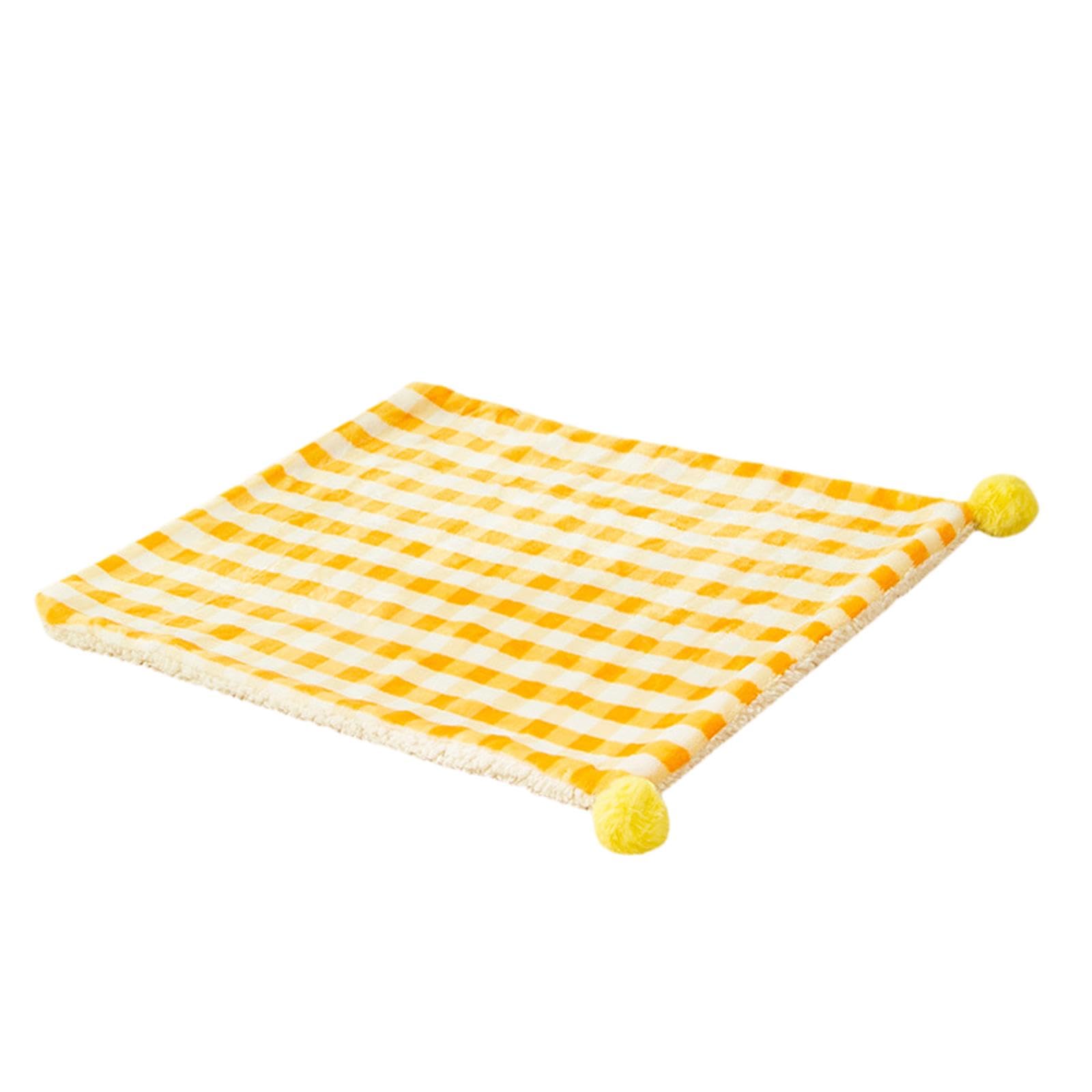 HEAVENGLOW Pet Blanket Versatile Soft Cat Dog Cage Cushion for Indoor Cats & Small Dogs S Yellow|Pet Supplies | Dog Supplies | B