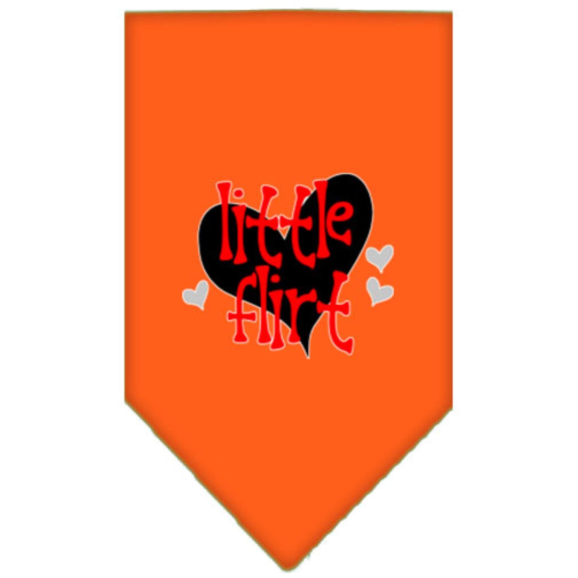 Mirage Pet Product Little Flirt Screen Print Bandana Orange Large