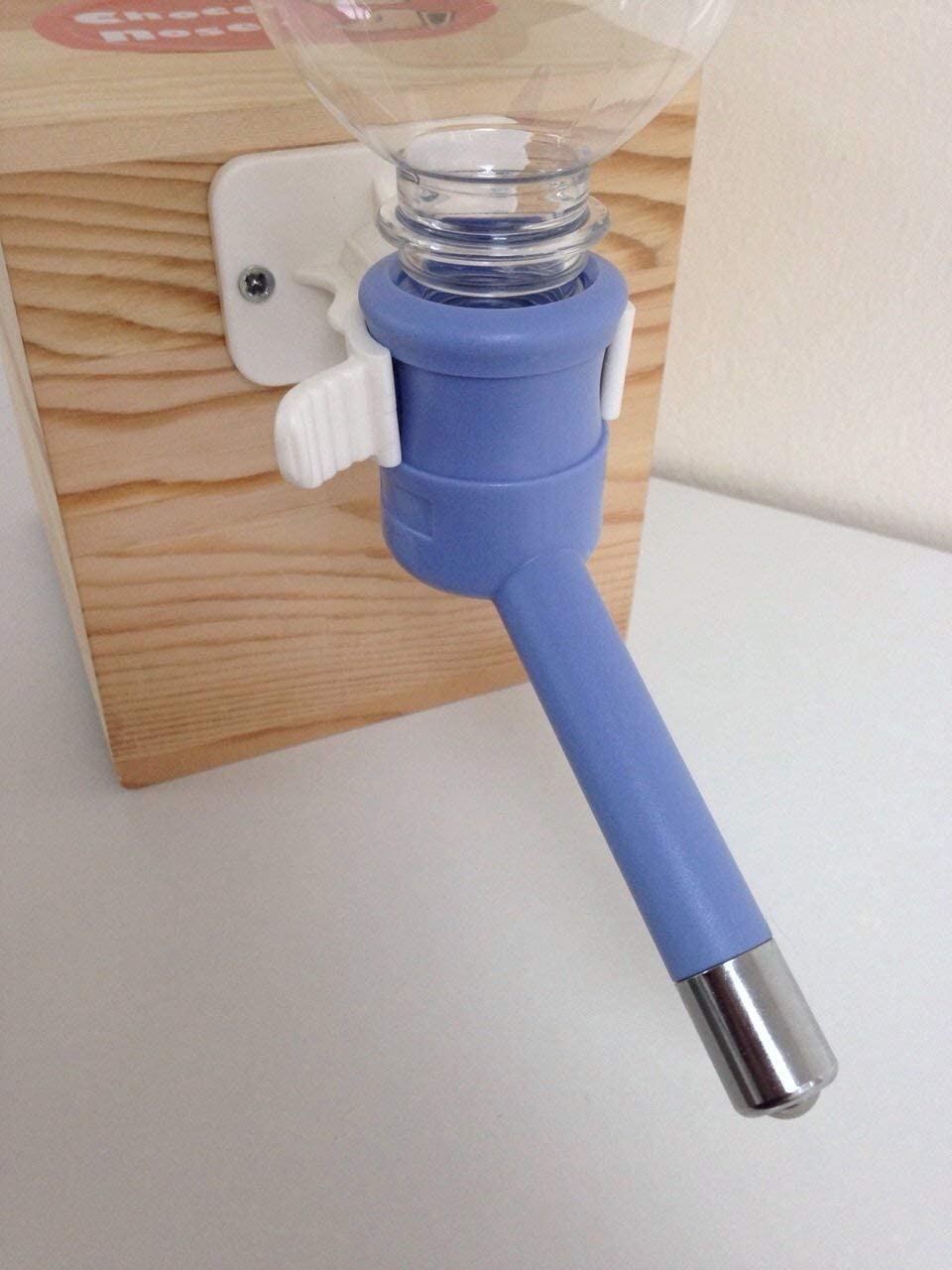 Choco Nose Patented No-Drip Dog Water Bottle/Feeder For Dogs/Cats And Other Small-Medium Sized Animals - For Cages, Crates Or Wall Mount. 10.2 Oz. Mess Free Leak-Proof Nozzle 16Mm, Blue (C590)