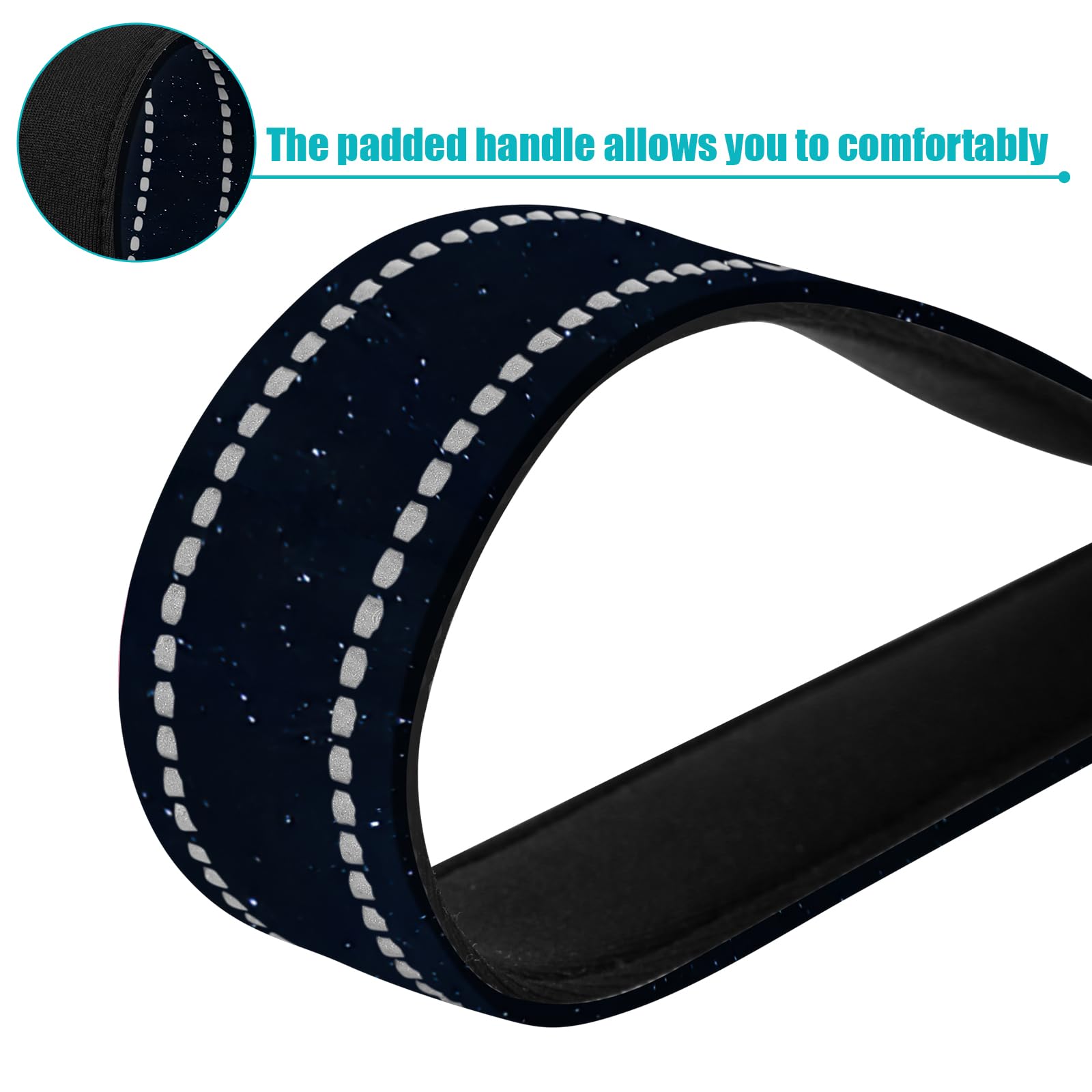 Star Short Dog Leash With Reflective Nylon Padded Handle - Ideal For Training Control Of Large And Medium Dogs