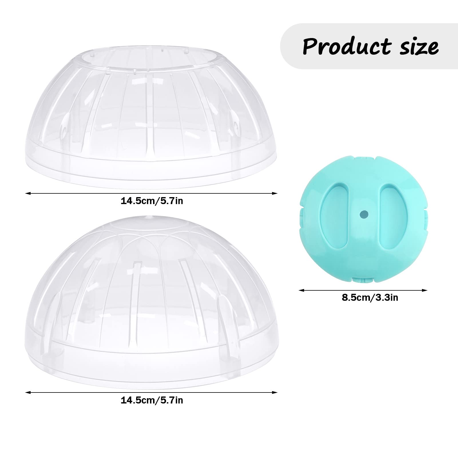 Fankutoys Hamster Exercise Ball, 5.7 Inch Transparent Running Wheel For Dwarf Hamsters To Reduce Boredom And Increase Activity